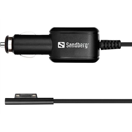 Sandberg Car Charger Surface Pro 3-7 | Chargeur pour Ordinateur Portable Microsoft Surface | Alimentation | SurfacePro 3/4/5/6/7