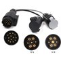 Adaptateur de remorquage électrique 13 broches vers 12N + 12S 7 broches, convertisseur de caravane 13 broches adaptateur de conv