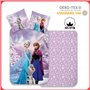 Disney La Reine des Neiges Parure de lit pour enfants - Housse de couette 100 % coton 100 x 140 cm et taie d'oreiller 40 x 45 cm