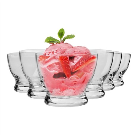 Krosno Lot de 6 coupes à glace 290 ml | Coupe à dessert | Collection Pure | Idéal pour la maison