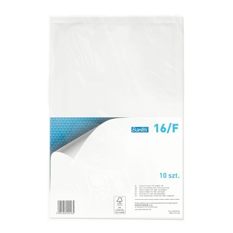 Lot de 10 enveloppes à bulles - Enveloppes d'expédition - Bantex F6 (240 x 350 mm) - 16/F - Blanc - Avec fermeture autocollante