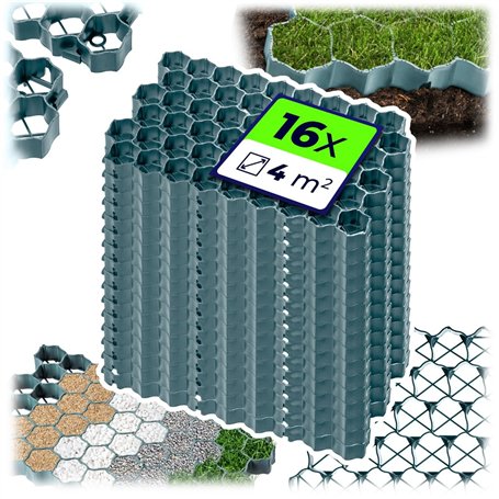 KADAX Dalles Stabilisatrices en Polyéthylène 60 x 40 cm