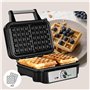 ZEEGMA GOFREE CHEF Gaufrier Haute Puissance 1200 W pour Gaufres Belges, Double Revêtement Antiadhésif, Contrôle de la Températur