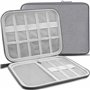Retoo Sac Câble Multifonctionnel Sac de Voyage Universel Électronique Cable Management Cubes 2 Couche pour Tablette Disque Dur E