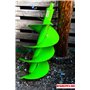 WERHE tarière de terre pour foreuse avec adaptateur de 25 mm à 20 mm ⌀200 mm, longueur 80 cm - tarière pour puits, tarière pour