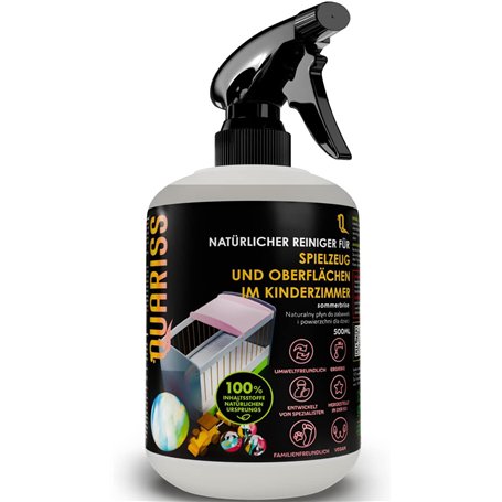 QUARISS Nettoyant naturel pour jouets et surfaces dans la chambre des enfants - spray hygiénique pour tout-petits et bébés
