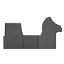 CIKCar Set Tapis de Caoutchouc Compatible avec Renault Master IV 2024- & Nissan Interstar 2024- (3-pièces + Points de fixage)
