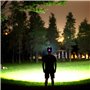 Retoo Lampe Frontale Rechargeable LED, Super Lumineux Étanche, Réglage Du ZOOM, 3 Modes De Fonctionnement, LED Rouge À L'arrière