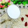 Retoo Miroir cosmétique double face avec grossissement 1x et 2x - Miroir de maquillage argenté - Miroir de table pivotant à 360°