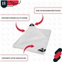 KOTARBAU® Bâche transparente avec œillets - 4 x 5 m - 120 g/m² - Universelle - Avec œillets - Transparent - Imperméable - Pour b
