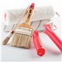 M7 Lot de 4 Brosses 3 Plates 1 Ronde 0" 3/4" 1.5" 4 "Série 02 pour Travaux de Peinture avec Peintures et Vernis Couverture Unifo