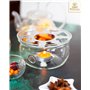 Wilmax - Réchaud - Chauffe-café et Chauffe-thé en Verre borosilicaté - Maintient la température de la Boisson - Lavable au Lave-