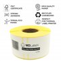 MDlabels Lot de 500 étiquettes thermiques blanches sur rouleau – 50x100 mm – Adhésif permanent pour code-barres – Étiquettes adh