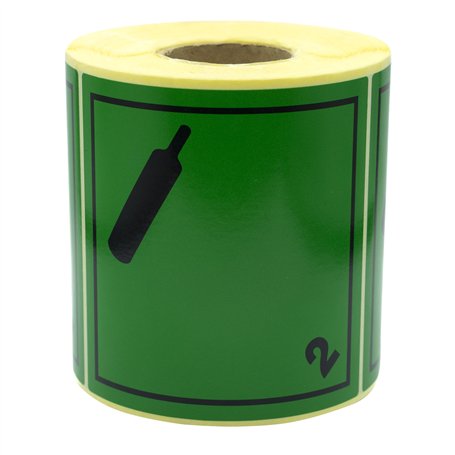 MD Labels Lot de 500 étiquettes pour produits dangereux ADR 2.2 - Gaz non inflammables et non toxiques - 100 x 100 mm - Classe d