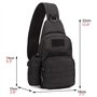 Xieben Sac de Poitrine Etanche Sac d'Epaule Tactique Militaire Molle Sacoche avec Poche de Cruche à Eau Multifonction pour Voyag