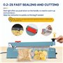 Hanchen Machine de Scellage Thermique avec cutter 200 mm/7.8inch Machine de Cachetage Scelleur de Sac Impulse pour Film Composit