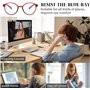 HOUSON Lunettes anti-lumière bleue pour enfants, avec filtre de lumière bleue, pour ordinateur, TV, pour filles et garçons (âge 
