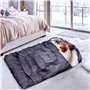 Zwini Panier Chien, Sac de Couchage pour Chien Chaud et imperméable Lit pour Chien dehoussable pour extérieur en Voiture Voyage 