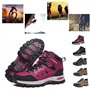 VTASQ Chaussures de Randonnée Antidérapantes pour Hommes Femmes Bottes en Plein Air Trekking Promenades Montantes Imperméable Sp