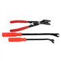 Nikou Pince de retrait de garniture de porte - 3 pièces Rivets Clips Pinces Fixation Remover Extracteur Pry Bar Tool Kit avec po