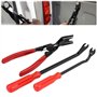 Nikou Pince de retrait de garniture de porte - 3 pièces Rivets Clips Pinces Fixation Remover Extracteur Pry Bar Tool Kit avec po