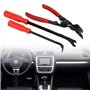 Nikou Pince de retrait de garniture de porte - 3 pièces Rivets Clips Pinces Fixation Remover Extracteur Pry Bar Tool Kit avec po