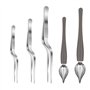 Lot de 5 cuillères de cuisine en acier inoxydable avec bec effilé et pince à épiler de précision pour les assiettes de cuisson