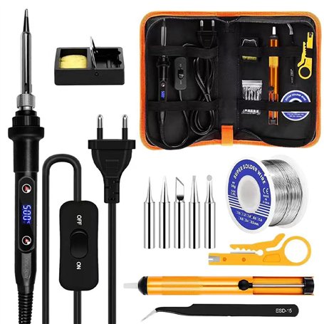 Fer à Souder 80W Électronique de Précision avec Température Réglable 180-520°C