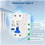 Disjoncteur Différentiel RCBO 16A 1P+N - Type A 30mA Courbe B - Protection 6kA - Interrupteur FI Électromagnétique - Interrupteu