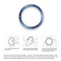 GIOPUEY Bague de Protection Compatible avec Samsung Galaxy Watch 6 Classic 47MM,Anneau pour Montre Connectée Bezel Ring Styling,