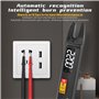 MAXRIENY Pince Ampèremétrique AC DC à Fourche Ouverte Multimètre Numérique Automatique Rechargeable avec Stylo Testeur de Tensio