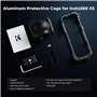 K&F Concept Cage en Aluminium et Bouchon d'objectif Doigts Pliants Mousse Anti-Vent Compatible avec Insta360 X5