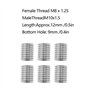 Create idea 10pcs M8 à M10 Écrou d'insertion de Réparation Fileté M8 X 1,25 Femelle et M10 X 1,25 Écrou Réducteur de Conversion 
