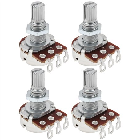 Create idea 4pcs Boutons de Potentiomètre Linéaire pour Guitare B50K 18 Mm de Long Axe Fendu Contrôle Du Volume Et de La Tonalit