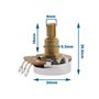 The Lord of the Tools 1PC CTS 500K Audio Taper Short Shaft Gitarrentopf Gitarren-Audiopotentiometer CTS Audio Taper Potentiomete