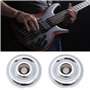 The Lord of the Tools Lot de 4 Supports de Cordes de Basse électrique Ronds 18 X 10 Mm Guides Chromés Arbres à Cordes en Métal M