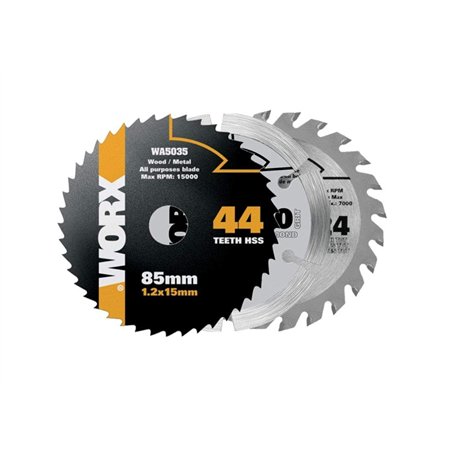WORX - Lot de 3 lames pour scie circulaire - Pour le bois