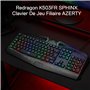 Redragon K503 AZERTY Clavier de Jeu Filiaire, Rétroéclairage LED RGB, Touches Multimédia, Clavier à Membrane Silencieux avec Rep