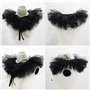 Kdjsic Femmes Victorien à Volants Maille Faux col châle rétro Couches Tulle détachable Cou Volant décoratif Clown Cosplay Tour d