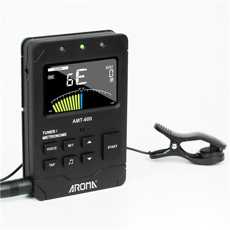Aroma 3 en 1 Métronome Accordeur et Générateur de Tons Rechargeable avec Comptage Vocal pour Guitare Basse Ukulélé Violon Piano