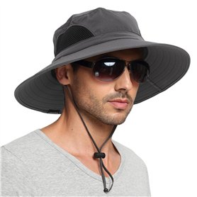 EINSKEY Chapeau Anti UV Homme Femme Large Bord Casquette Pliable Étanche pour la Randonnée, Le Jardinage, Le Safari et la Brouss EINSKEY Chapeau Anti UV Homme Femme Large Bord Casquette Pliable Étanche pour la Randonnée