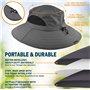 EINSKEY Chapeau Anti UV Homme Femme Large Bord Casquette Pliable Étanche pour la Randonnée, Le Jardinage, Le Safari et la Brouss