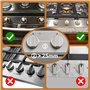 EUDEMON Lot de 5 verrous de sécurité pour boutons de cuisinière à gaz pour bébé - Sécurité enfant - Pour grands et petits bouton