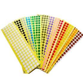 CHSYOO 32 feuilles 3200 pièces autocollants à pois colorés pour l'étiquetage
