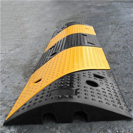 uyoyous Pont de câble à 2 canaux 100 x 30 x 6 cm - Seuil de route - Pont de tuyau - Protection contre les dépassements pour câbl