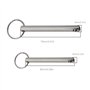 Create idea 4pcs Goupilles à Dégagement Rapide avec Anneau de Cercle d'extrémité à Boule à Ressort en Acier Carbone Nickelé Bimi