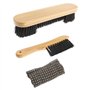 be in your mind 3pcs Kit d'outils de Nettoyage Tissu Brosse de Table Piscine avec Poignée en Bois pour Billard Table Lit Coins R