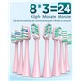 Brosse À Dent Électrique Soniques pour Dents Sensibles - Brosse A Dent Sonique Adultes Enfants avec 8 Têtes et Étui de Voyage, 5