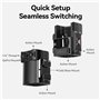 ULANZI PK-06 Adaptateur d'extension pour DJI Osmo Pocket 3, cage de protection en aluminium, support en métal avec trous de vis