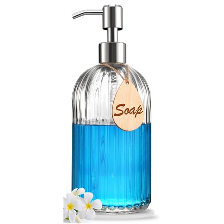 Albayrak Distributeur de savon liquide avec sous-verre en silicone antidérapant